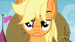 Size: 1366x768 | Tagged: safe, artist:asika-aida, applejack, applejack (male), earth pony, pony, trade ya, rule 63, solo