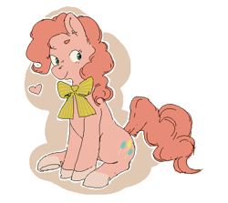 Size: 457x408 | Tagged: safe, artist:nhaingen, pinkie pie, earth pony, pony, bowtie, female, mare, pink coat, pink mane, solo