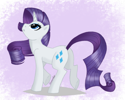 Size: 1024x819 | Tagged: safe, artist:linamomoko, rarity, pony, unicorn, female, horn, mare, solo, white coat