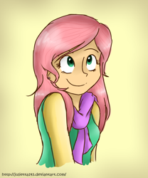 Size: 1000x1200 | Tagged: safe, fluttershy, human, clothes, female, humanized, pink hair, solo