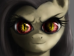 Size: 1024x768 | Tagged: safe, artist:5618yevon, artist:raikoh, edit, fluttershy, eyes, flutterbat, solo, stare