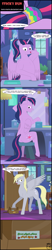 Size: 4110x19761 | Tagged: safe, artist:toxic-mario, derpy hooves, twilight sparkle, twilight sparkle (alicorn), alicorn, pony, absurd resolution, armpits, bag, book, comic, cutie mark, desk, female, hairstyle, jar, maple syrup, twilight's castle