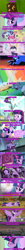 Size: 640x6385 | Tagged: safe, edit, edited screencap, screencap, applejack, discord, fluttershy, king sombra, masked matter-horn, nightmare moon, pinkie pie, princess celestia, queen chrysalis, rainbow dash, rarity, spike, starlight glimmer, twilight sparkle, twilight sparkle (alicorn), unicorn twilight, alicorn, changeling, changeling queen, unicorn, a canterlot wedding, equestria girls, equestria girls (movie), friendship is magic, magical mystery cure, my little pony: the movie, power ponies (episode), school daze, the crystal empire, the cutie re-mark, the return of harmony, twilight's kingdom, applejack's hat, bad future, book, comic, cowboy hat, crown, element of magic, elements of harmony, female, friendship journal, hat, hub logo, jewelry, mane six, my little pony logo, power ponies, regalia, screencap comic, spider-man: into the spider-verse, text, toy, wings
