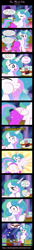 Size: 1024x7630 | Tagged: safe, artist:aleximusprime, princess celestia, princess luna, alicorn, pony, blushing, both cutie marks, cake, cakelestia, clothes, comic, cute, cutelestia, implied equestria girls, implied twilight sparkle, jeans, plot, ripped pants, sheepish grin, sunbutt, this will end in tears and/or a journey to the moon, torn clothes, trollight sparkle, wardrobe malfunction, we don't normally wear clothes, weight gain