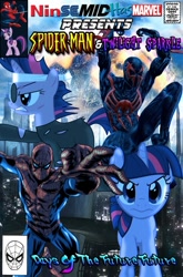 Size: 630x956 | Tagged: safe, artist:erichgrooms3, derpibooru import, twilight sparkle, cover, crossover, future twilight, spider-man, spider-man 2099, spidertwi