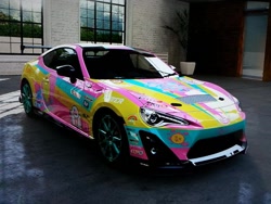 Size: 600x450 | Tagged: safe, fluttershy, pegasus, pony, car, forza motorsport 5, toyota, toyota gt86