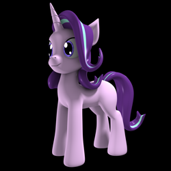 Size: 2000x2000 | Tagged: safe, artist:argos90, starlight glimmer, pony, 3d, black background, reformed starlight, simple background, solo