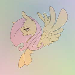 Size: 656x656 | Tagged: safe, artist:humming-way, fluttershy, pegasus, pony, female, mare, pink mane, solo, yellow coat