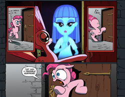 Size: 500x388 | Tagged: safe, maud pie, pinkie pie, equestria girls, rainbow rocks, comic, exploitable meme, meme, surprise door