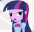 Size: 417x404 | Tagged: safe, artist:maxdash, derpibooru import, twilight sparkle, equestria girls, derp, drool, solo