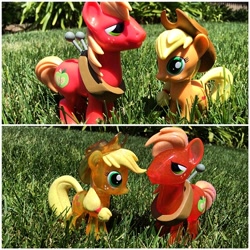 Size: 640x640 | Tagged: safe, applejack, big macintosh, earth pony, pony, funko, hot topic, instagram, irl, male, photo, stallion, toy