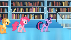 Size: 1365x768 | Tagged: safe, screencap, applejack, pinkie pie, twilight sparkle, earth pony, pony, the crystal empire