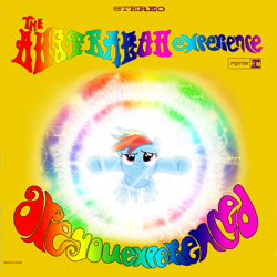 Size: 2034x2034 | Tagged: safe, derpibooru import, rainbow dash, pegasus, pony, fanfic:austraeoh, album cover, are you experienced, fanfic, fanfic art, female, fimfiction, jimi hendrix, jimi hendrix experience, mare, parody, ponified, ponified album cover, sedna, solo, sonic rainboom