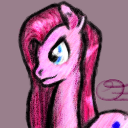 Size: 780x780 | Tagged: safe, artist:gallifreyanequine, pinkie pie, earth pony, pony, female, mare, pink coat, pinkamena diane pie, solo