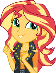 Size: 3000x3922 | Tagged: safe, artist:cloudyglow, sunset shimmer, a fine line, better together, equestria girls, .ai available, cute, female, geode of empathy, looking at you, magical geodes, shimmerbetes, simple background, smiling, solo, transparent background, vector