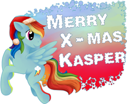 Size: 600x492 | Tagged: safe, artist:wind-hime-kaze, derpibooru import, rainbow dash, pegasus, pony, backwards cutie mark, christmas, hat, solo