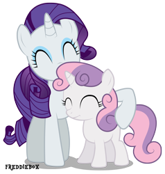 Size: 2850x3000 | Tagged: safe, artist:brony-works, rarity, sweetie belle, pony, unicorn, simple background, transparent background, vector