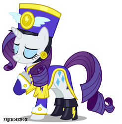 Size: 2950x3000 | Tagged: safe, artist:brony-works, rarity, pony, unicorn, clothes, costume, female, horn, mare, solo