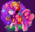 Size: 1929x1782 | Tagged: dead source, safe, artist:matrosha123, pinkie pie, earth pony, pony, candy, clothes, costume, food, halloween, holiday, jack-o-lantern, mouth hold, nightmare night, pumpkin, raised hoof, solo, unshorn fetlocks, walking