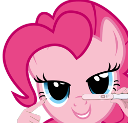 Size: 732x703 | Tagged: safe, artist:thedrunkardpony, edit, pinkie pie, earth pony, pony, meme, preggy pie, pregnancy test, pregnancy test meme, pregnant