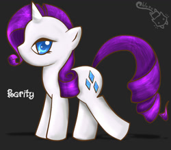 Size: 1134x992 | Tagged: safe, artist:chlo-zo-neko, rarity, pony, unicorn, female, horn, mare, solo, white coat