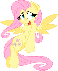 Size: 2081x2553 | Tagged: safe, artist:dfectivedvice, artist:portal15art, fluttershy, pegasus, pony, colored, flying, simple background, smiling, solo, transparent background, vector