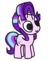 Size: 506x632 | Tagged: safe, artist:andromedasparkz, edit, starlight glimmer, pony, unicorn, cropped, cute, doodle, female, glimmerbetes, mare, no catchlights, solo