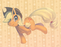 Size: 1024x800 | Tagged: safe, artist:razy, applejack, earth pony, pony, female, mare, pixiv, solo