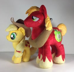 Size: 700x675 | Tagged: safe, applejack, big macintosh, earth pony, pony, 4de, irl, male, official, photo, plushie, stallion