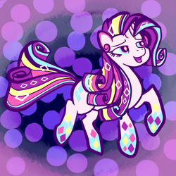 Size: 3000x3000 | Tagged: safe, artist:cosmocatcrafts, rarity, pony, unicorn, female, horn, mare, multicolored mane, rainbow power, solo, white coat