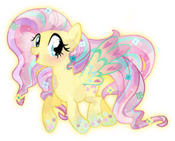 Size: 3707x3000 | Tagged: safe, artist:theshadowstone, fluttershy, crystal pony, pegasus, pony, crystallized, rainbow power, simple background, solo, this isn't even my final form, transparent background, vector