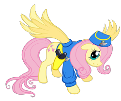 Size: 6250x5208 | Tagged: safe, artist:qtmarx, fluttershy, absurd resolution, clothes, cosplay, costume, crossover, hat, outfit, solo, thunderherds