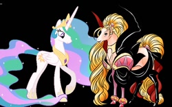 Size: 640x400 | Tagged: safe, princess celestia, alicorn, horse, pony, g4, cute, marjoly, ponified, rhapsody: a musical adventure, sexy