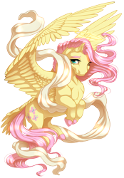 Size: 1214x1745 | Tagged: safe, artist:kittehkatbar, fluttershy, angel, pegasus, pony, daily deviation, ribbon, simple background, solo, transparent background