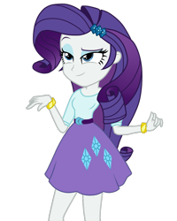 Size: 800x1000 | Tagged: safe, artist:twimix, rarity, equestria girls, bracelet, clothes, simple background, skirt, solo, transparent background, vector