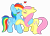 Size: 6500x4733 | Tagged: safe, artist:dashie-so-cute, derpibooru import, fluttershy, rainbow dash, pegasus, pony, absurd resolution, blushing, female, flutterdash, heart, kissing, lesbian, shipping