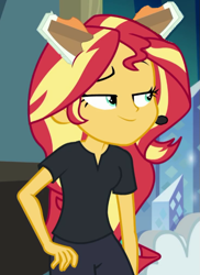 Size: 491x673 | Tagged: safe, edit, edited screencap, screencap, sunset shimmer, all the world's off stage, all the world's off stage: micro chips, better together, equestria girls, solo