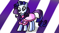 Size: 1920x1080 | Tagged: safe, artist:pastelhorses, rarity, pony, unicorn, suited for success, clothes, frown, purple, rarara, robe, solo