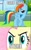 Size: 610x1000 | Tagged: safe, derpibooru import, edit, edited screencap, screencap, fluttershy, rainbow dash, pegasus, pony, bats!, newbie dash, season 4, season 6, care bear stare, care bears, care mare, comic, image macro, meme, pun, rhyme, screencap comic, stare, text, the stare