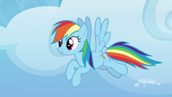 Size: 1920x1080 | Tagged: safe, derpibooru import, screencap, rainbow dash, pegasus, pony, father knows beast, solo