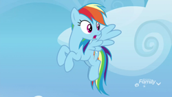 Size: 1920x1080 | Tagged: safe, derpibooru import, screencap, rainbow dash, pegasus, pony, father knows beast, solo