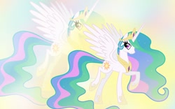 Size: 1280x800 | Tagged: safe, artist:22funday, princess celestia, alicorn, pony, double, pose, vector, wallpaper