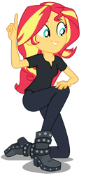 Size: 1551x3145 | Tagged: safe, artist:remcmaximus, sunset shimmer, all the world's off stage, better together, equestria girls, clothes, female, simple background, smiling, solo, transparent background, vector