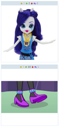 Size: 288x616 | Tagged: safe, rarity, equestria girls, doll, juxtaposition, toy