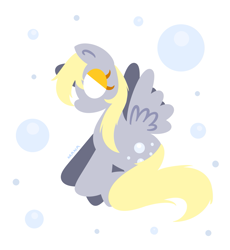 Size: 1177x1280 | Tagged: safe, artist:starstruckmana, derpy hooves, pony, chibi, female, mare, signature, simple background, sitting, solo, white background