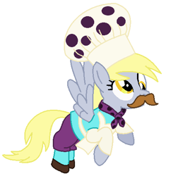 Size: 463x478 | Tagged: safe, artist:freshlybaked2014, derpy hooves, clothes, cosplay, costume, muffin man