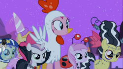 Size: 1366x768 | Tagged: safe, screencap, apple bloom, pinkie pie, sweetie belle, earth pony, pony, luna eclipsed