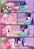 Size: 1741x2500 | Tagged: safe, artist:pyruvate, derpibooru import, pinkie pie, twilight sparkle, unicorn twilight, earth pony, pony, unicorn, comic:the usual, book, comic, dialogue, shipping, spa, spa pony pinkie pie, twinkie