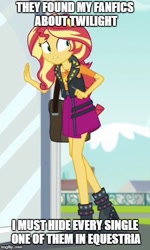 Size: 361x600 | Tagged: safe, edit, sunset shimmer, better together, equestria girls, forgotten friendship, image macro, meme, portal to equestria