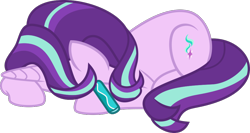 Size: 954x508 | Tagged: safe, artist:crystalmagic6, starlight glimmer, pony, unicorn, student counsel, bracelet, female, jewelry, mare, on floor, simple background, solo, transparent background, vector